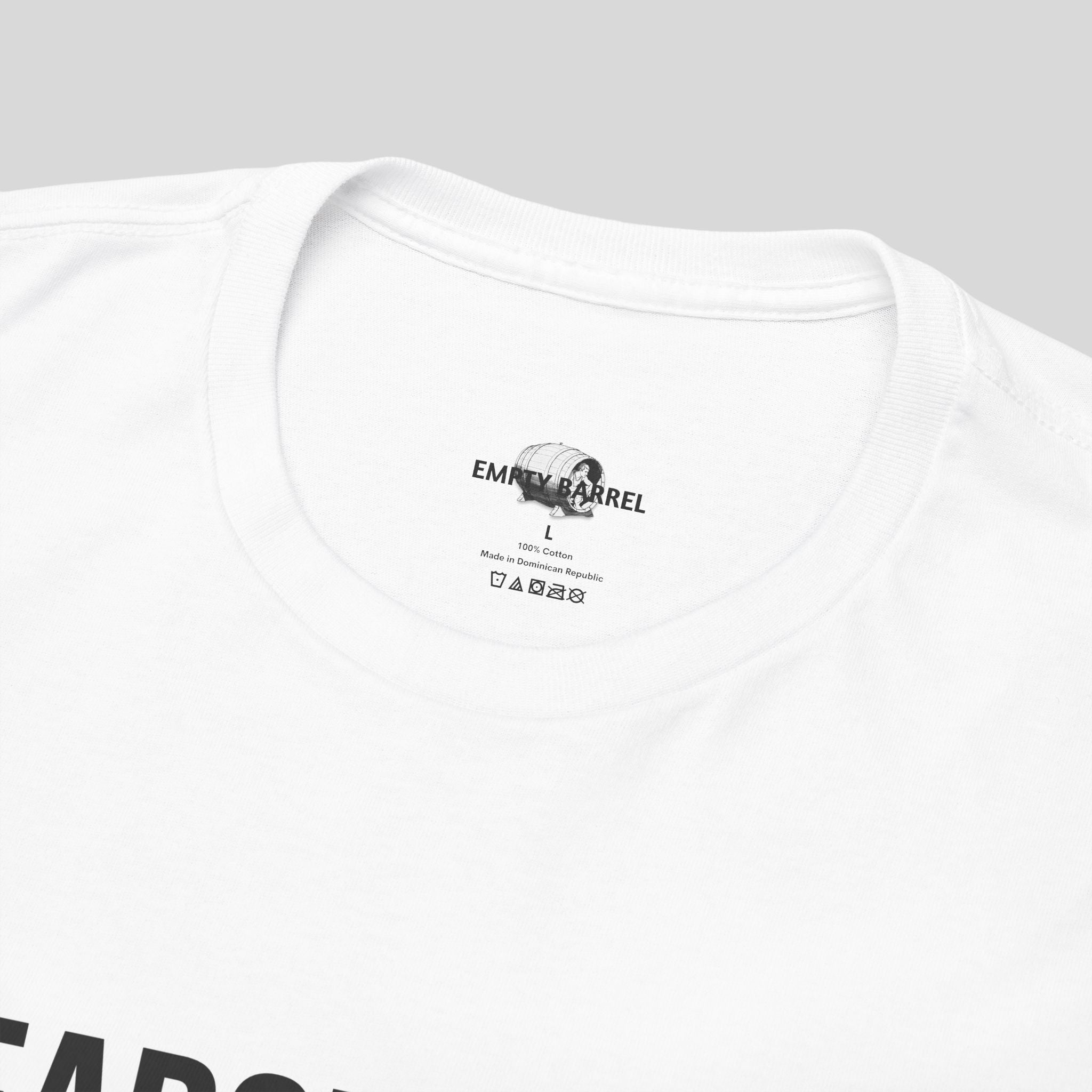 Druck-Print T-Shirt von Printify mit "SEARCH INSIDE" Design, bequemes Baumwoll-Shirt in klassischen Farben, frontal sichtbar