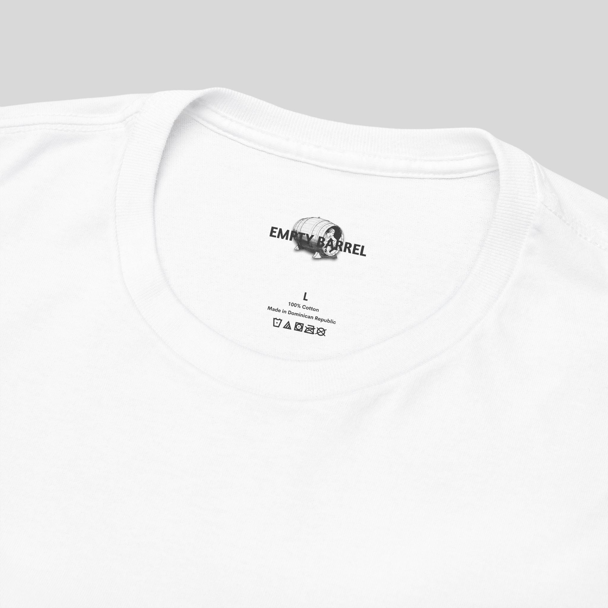 Hübsches schwarzes T-Shirt mit dem Text "Don't Worry Be Happy" von Printify, bequemes Baumwollmaterial, entspannter Schnitt.